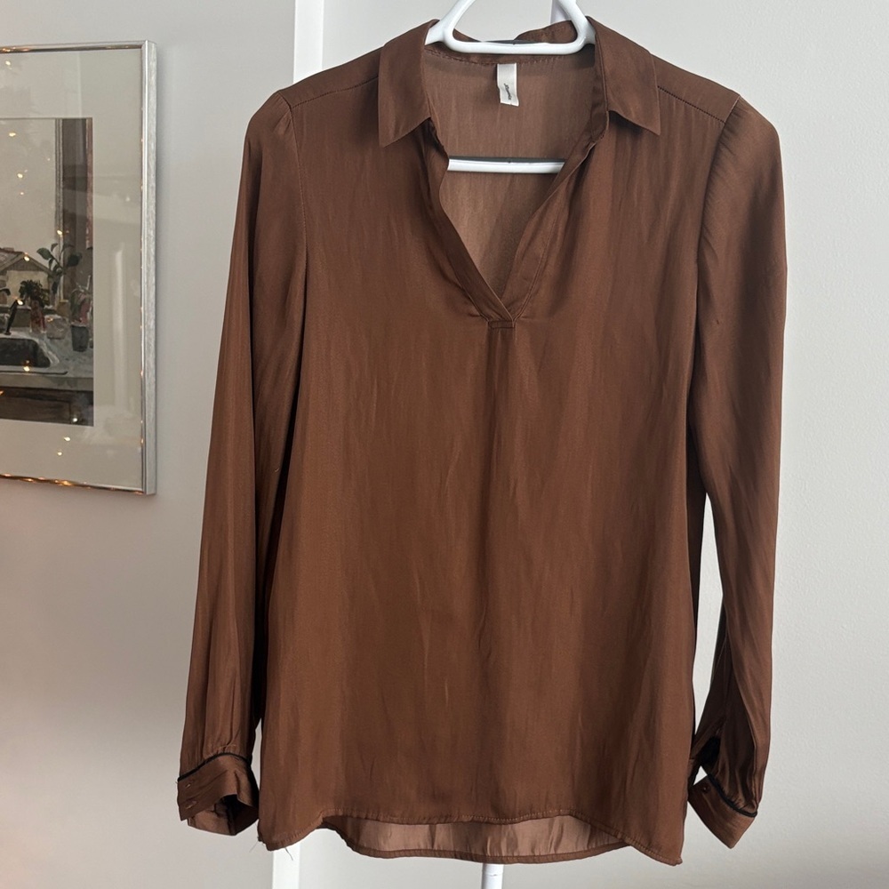 Chic Brown Women's Blouse